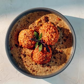 Mushroom Haleem-Kichdi Arancini